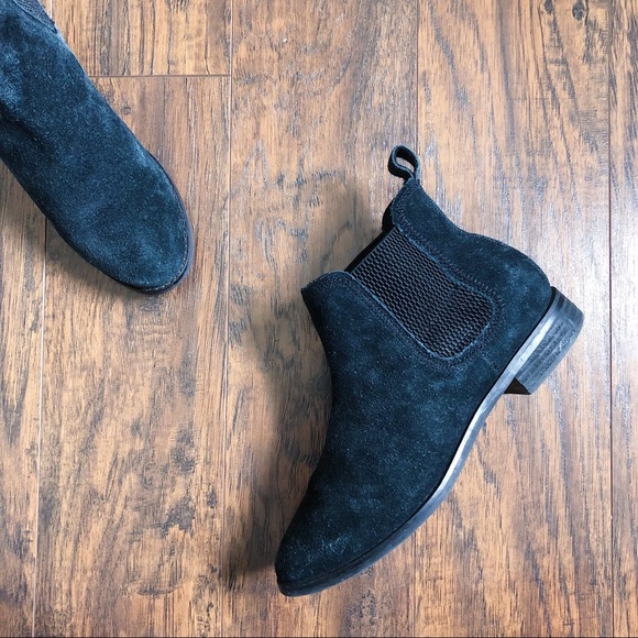 TOMS • Ella chelsea boot black suede leather ankle bootie slip on - Picture 10 of 13